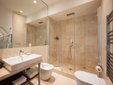Bathroom in charming seaside boutique hotel Torre Mozza on the Tuscan coast in Piombino