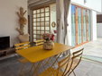 Eating area and outside patio at Casa da Bauganvillia, Santa Luzia, Secret Places