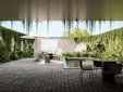 Backyard with pool and hot tub (render)