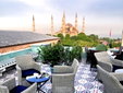 Terrace, Hotel Ibrahim Pasha, Istanbul, Turkey